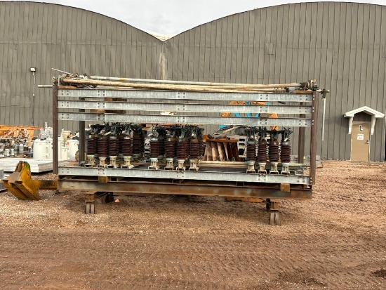 3 GROUP OPERATED GANG OPERATED 34.5 KV BREAK SWITCHES,
