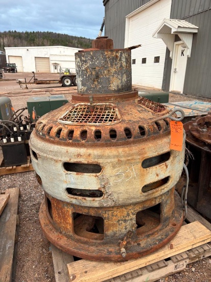 Vertical Synchronous Generator appears to be 450 RPM unknown voltage it would be Three Phase