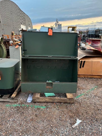 MAYSTEEL ELECTRICAL ENCLOSURE, 48"W X 22"D X 30"H, WITH FLIP UP DOOR