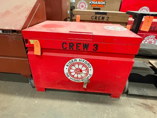 RED JOBSITE BOX 30"D X 48"W X 34 3/4"H