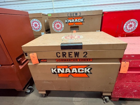 KNAAK JOBMASTER CHEST JOB BOX, MODEL 4830, 30 1/4"D X 48 1/4"W X 40 1/2"H