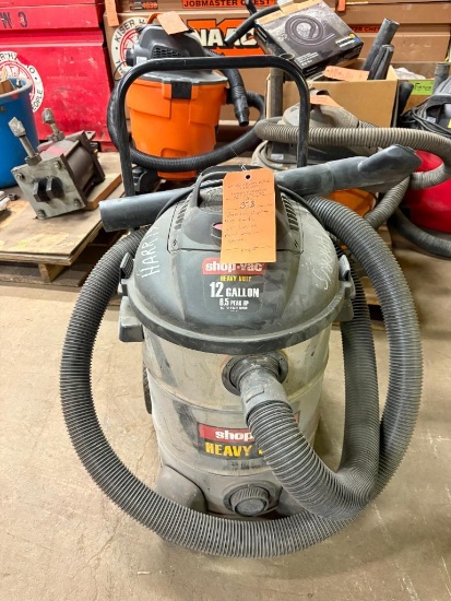 SHOP VAC, 12 GALLON HD SHOP VAC, 6.5 PEAK HP METAL BODY ON CASTERS