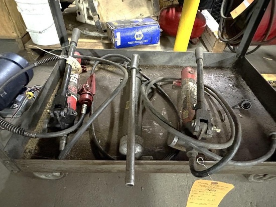 (3) MISC HYDRAULIC POWER MANUAL TYPE POWER UNITS (ON BOTTOM SHELF)