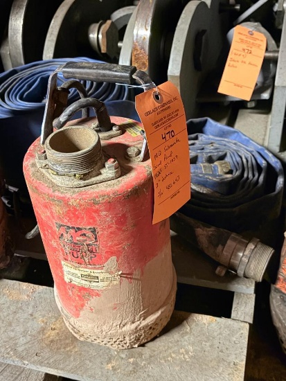 MQ SUBMERSIBLE SUMP PUMP, MODEL ST-1037, 2" DISCHARGE, S/N 482643