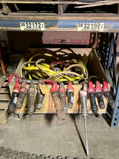 (13) MISC HAND TYPE MINI AIR HAMMERS OF VARIOUS MAKES AND MODELS,