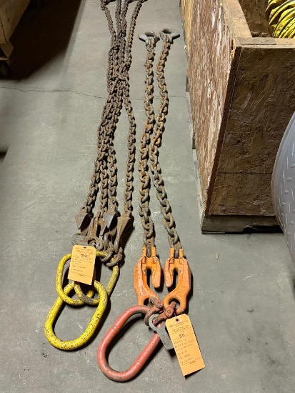BRANCHES 67' BRIDLED PICKING CHAINS, 2 PART ADJUSTABLE, GRADE 80,