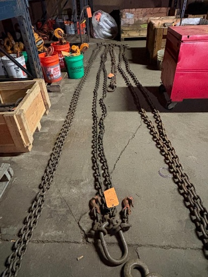 BRANCHES 17' BRIDLED PICKING CHAINS, 2 PART ADJUSTABLE LENGTH, 15', GRADE 80,