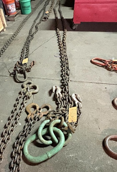 AMERICAN 20'1" BRIDLED PICKING CHAINS, 2 PART, ADJUSTABLE, TYPE DOS-ADJ, GRADE 100,