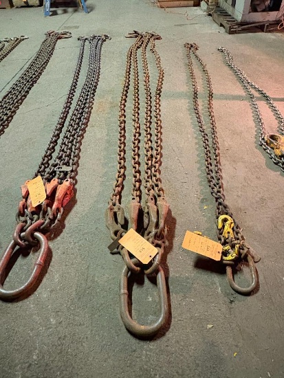 BRANCHES 11' BRIDLED 4 PART ADJUSTABLE PICKING CHAINS, 9' S/N 04143, CM HOOKS