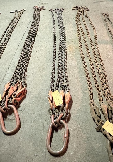 10' BRIDLED 4 PART ADJUSTABLE PICKING CHAINS, GRADE 8, 8'6" S/N 248393,