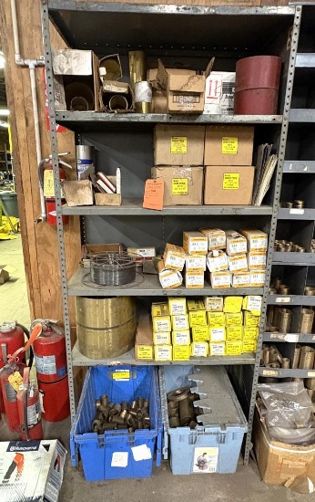 SHELVING UNIT WITH ALL BRASS SHIM STOCK