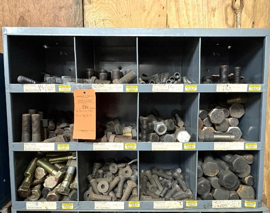 12 BIN GRAY CUBBIE UNIT WITH BIG BOLTS