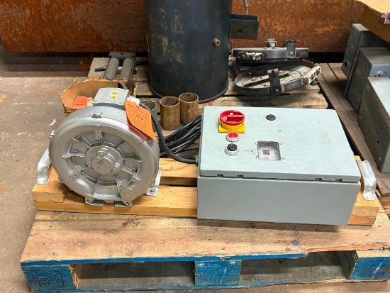 ATLANTIC BLOWER MODEL AB-200, WITH LEESON VARIABLE SPEED DRIVE BOX