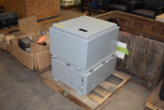 (1) SKID WITH (2) CONTROL BOXES, ENCLOSURS W/ SUTRON 9210 X LITE CONTROLS