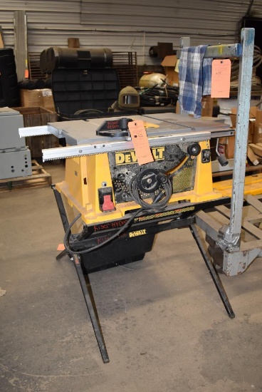 DEWALT JOBSITE TABLE SAW, MODEL DW744, WITH TRAVEL STAND