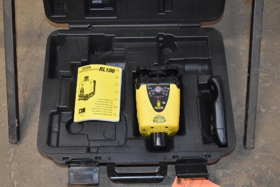 STANLEY MODEL RL100 LEVEL, MANUAL ROTARY LASER TYPE, IN CASE
