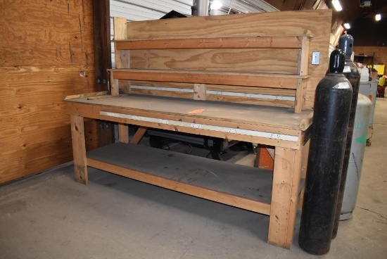 3 TIER WORK BENCH APPROX 8' X 32"D X 72"H