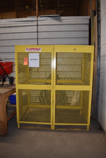 GLOBAL FLAMMABLE TANK CAGE, 38"D X 62W X 71"