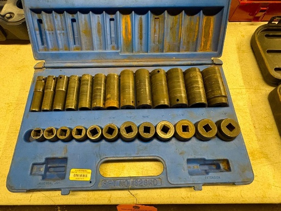 UNIVERSAL JOINT GP DEEP SOCKET SET, SET NO 1328RD- 1/2" DRIVE,