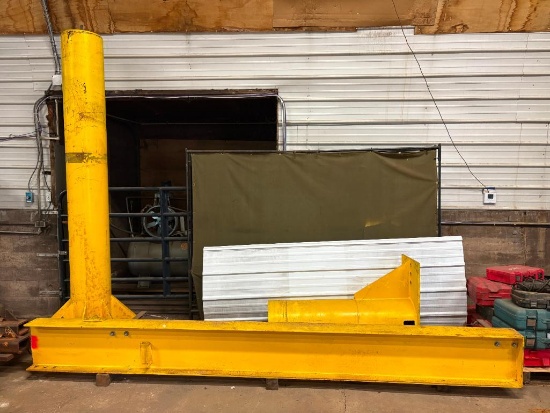MM & M 360 DEGREE JIB CRANE, MODEL 9' REACH X 10'H, S/N 24987, NO HOIST