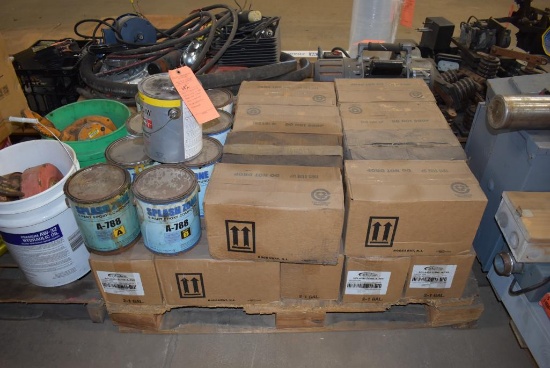 SKID WITH CARBOLINE SPLASH ZONE A-788 GREEN 0300 2 PART EPOXY COMPOUND