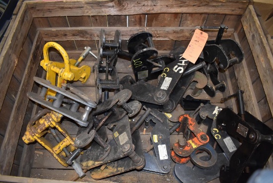CM BEAM CLAMPS, APPROX (4) 10 TON; (4) 5 TON; (3) 3 TON