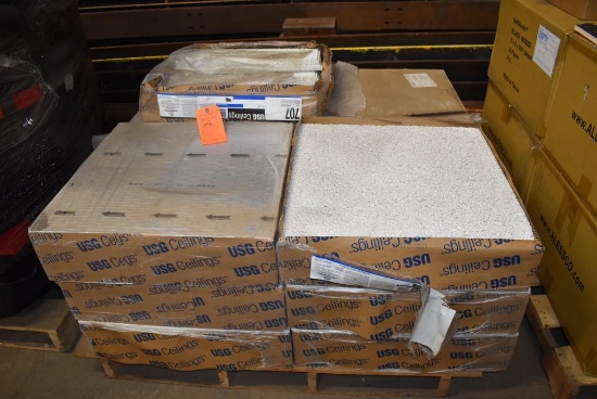 (12) BOXES OF USG CEILINGS- GLACIER 707 CEILING TILES, 3/4" X 24" X 24" AND (1) PARTIAL