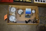 LOT TO INCLUDE: ENERPAC GF-510P GAUGE, LIQUID FILLED, 0-10,000 PSI - TON;