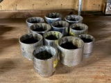 LOT WITH ASSORTED SOCKETS, 1 13/16