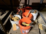 SKID W/MISC: YALE 1.5 TON CHAIN FALL, HARRINGTON 2 TON CHAIN FALL,