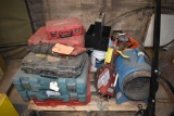 (1) SKID OF TOOLS IN NEED OF REPAIRS: RECIP SAWS, DRILLS, VENT FAN,