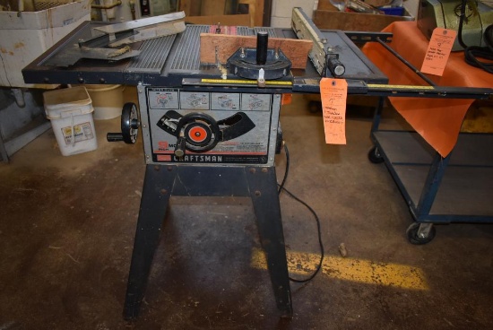 CRAFTSMAN 9" TABLE SAW, MODEL 113.242721, S/N: 2258.M0017