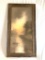 ANTIQUE PASTEL CHALK PAINTING, CHANDLER, ILLUMINATING SKY OVER HOME ON EDGE OF WATER,