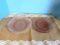 (3) JEANNETTE DEPRESSION GLASS PINK SIERRA PINWHEEL 8 7/8