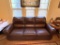 LEATHER SOFA WITH NAIL HEAD TRIM, 36