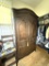 VINTAGE COUNTRY FRENCH 2 DOOR ARMOIRE/WARDROBE WITH 4 DRAWERS AND 8 CUBBY STORAGE,