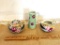 NIPPON HAND PAINTED SUGAR AND CREAMER WITH HAND PAINTED SMALL PITCHER