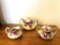 HAND PAINTED NIPPON TEAPOT AND CREAMER AND SUGAR
