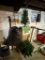 LOT WITH CHRISTMAS TREES AND VINTAGE BIRD CAGE