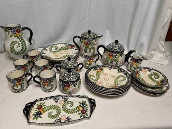 (3) BOXES OF SMF POTTERY- NOTE DAMAGE TO PIECES