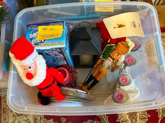 LOT OF CHRISTMAS ! NUTCRACKER (NOTE: HAT IS OFF) GOEBEL PLATES, LANTERN, CANDLES