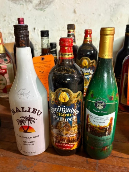 (3) BOTTOLES OF ALCOHOL: MALIBU CARIBBEAN RUM COCONUT LIQUEUR,