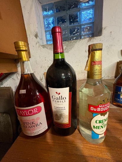 LOT OF ALCOHOL: TAYLOR PINK CATAWBA, GALLO FAMILY CABERNET SAVIGNON, MAISON DUBOUCHETTE,