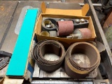 BOX WITH DRUM SANDERS AND AUTOMOTIVE ABRASIV ES