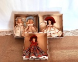 NANCY ANN STORYBOOK DOLLS (2) UNKNOWN, (1) WITH RED BONNET IS 