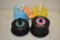 (2) DISK-GO-CASES WITH MISC 45 RPM RECORDS