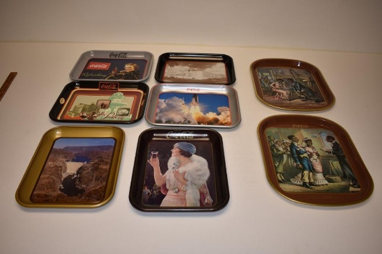 (8) ASSORTED COCA-COLA TRAYS APPROX. 13-1/2" X 10-1/2"