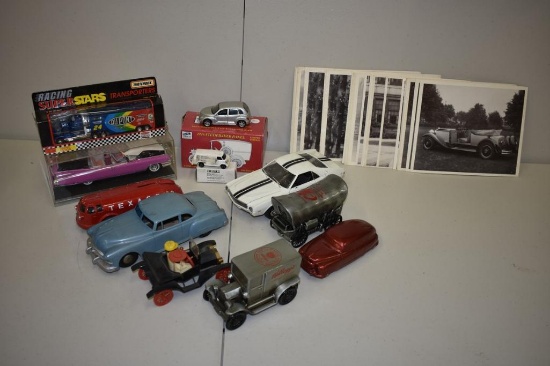BOX WITH ASSORTED MODEL CARS/TRUCKS AND OTHER
