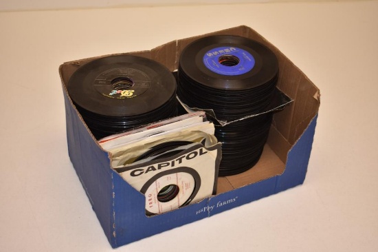 Large Lot of Unpicked 45's, Mostly 50's/60's Rock