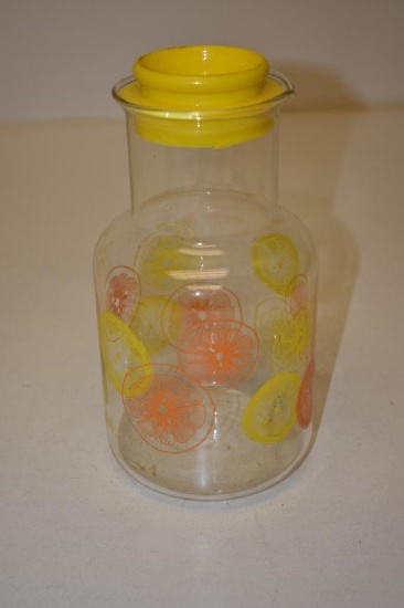 Vintage 1.5 QT L Pyrex Juice Pitcher Lid Lemons Oranges